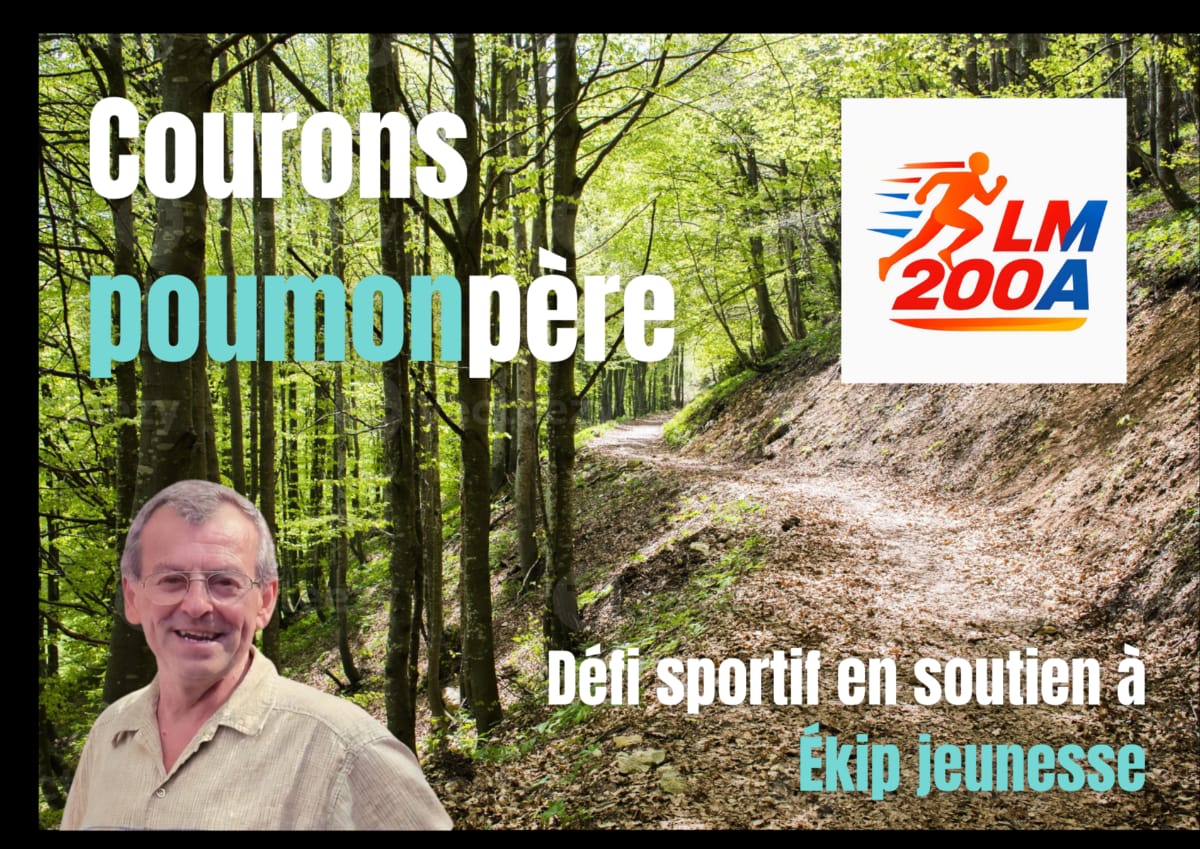 Courons poumon père — défi sportif au profit d'Ékip Jeunesse